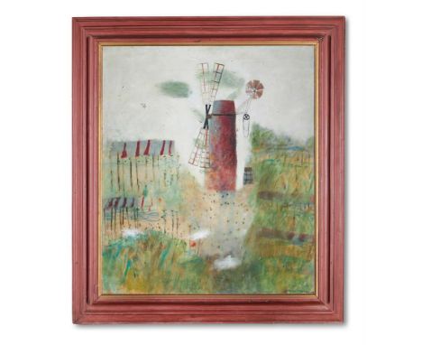 λ&nbspMARY NEWCOMB (BRITISH 1922-2008) BILLINGFORD MILL Oil on canvas Signed and dated ''75' (lower right); further signed, t