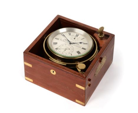 A Mahogany Eight Day Marine Chronometer, by Victor Kullberg, numbered 9282, supplied to the British Government India Office i