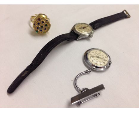 A vintage ladies Cheshire waterproof anti-magnetic Incabloc wristwatch, together with a Sekonda mechanical 21 jewel nurses wa