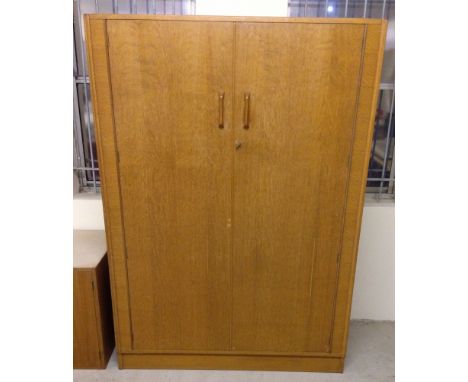 A G-plan light wood double wardrobe c1970s.