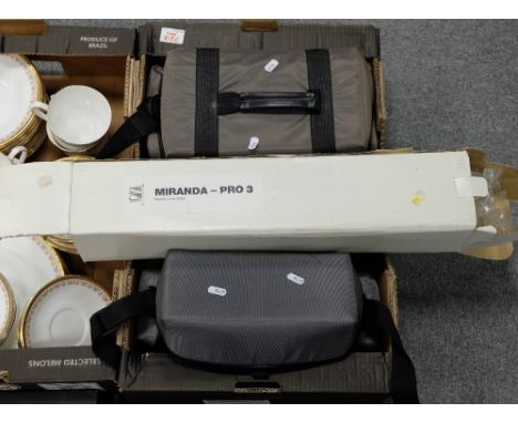 A collection of photo equipment to include Sanyo video camera, Zenit 12XP Camera and Miranda tripod (3) 