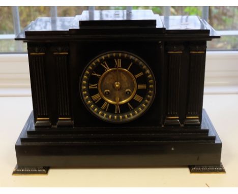 A Stone Art Deco Mantle clock 