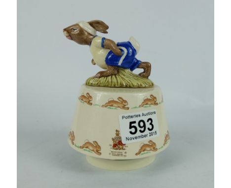 Royal Doulton musical figure Jogging Bunnykins playing King of the Road