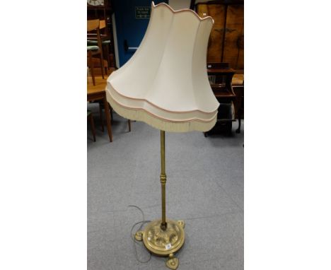 Arts and crafts telescopic standard lamp converted to electric 