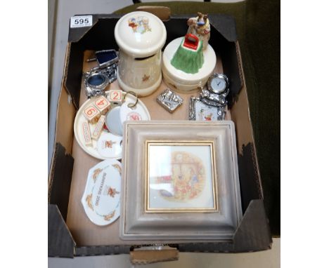 A collection of Royal Doulton Bunnykins items to include plate collectors extravaganza Dorking halls 2001, all dressed up fig