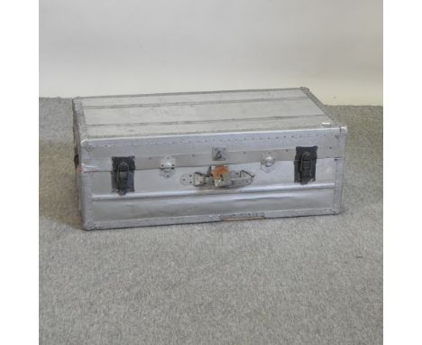 An aluminium trunk, 86cm