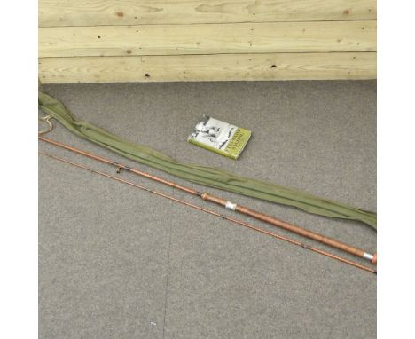 A Richard Walker Avon mk IV fishing rod, by James &amp; son, London, 310cm long, cased, together with a book, Still-Water Ang