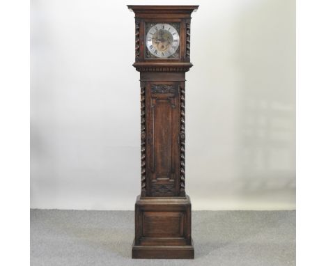 An early 20th century oak cased longcase clock, 183cm high