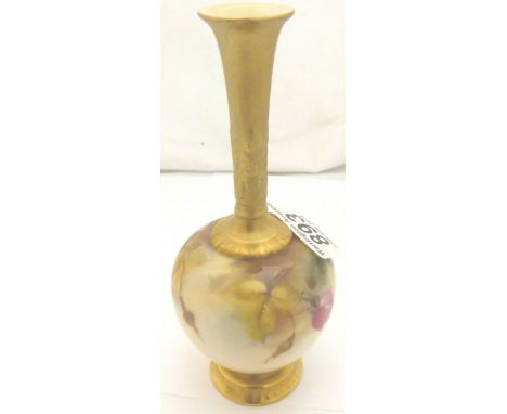ROYAL WORCESTER BUD VASE. Small roses bud vase H: 16 cm