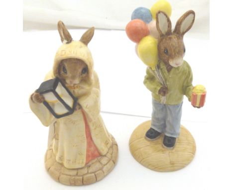 BUNNYKINS FIGURES. Two Bunnykins ceramic figures, Sands of Time and Congratulations