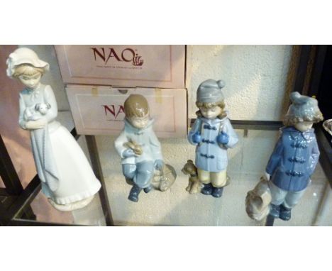 NAO CERAMICS. Four Nao ceramics, three boxed examples
