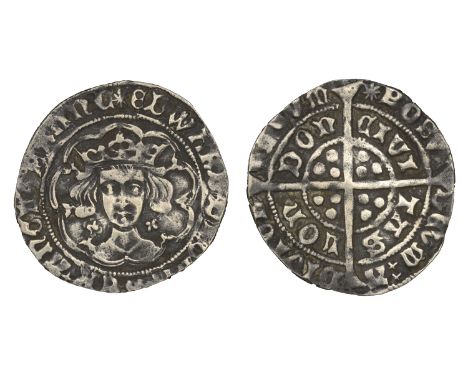 Edward IV (First reign, 1461-1470), Light coinage, Groat, London, mm. sun, 2.72g/11h (B & W VI; N 1569; S 2000). Good fine, d