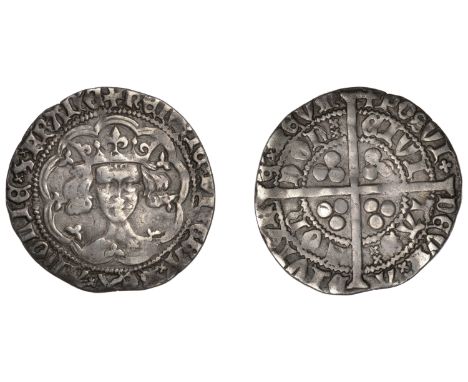 Henry V (1413-1422), Definitive issues, Groat, class C, mm. pierced cross, mullet on King’s left shoulder, 3.52g/12h (N 1387b