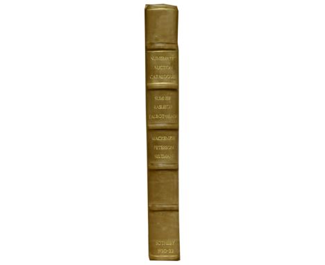 Sotheby, Wilkinson & Hodge [London], Catalogue of... Coins, Medals... 26-7 July 1920, 414 lots, 2 plates; bound with Catalogu