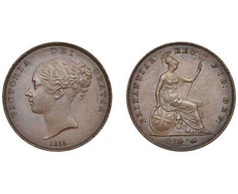 Victoria (1837-1901), Penny, 1855, plain trident (BMC 1509; S 3948). Extremely fine £100-£120