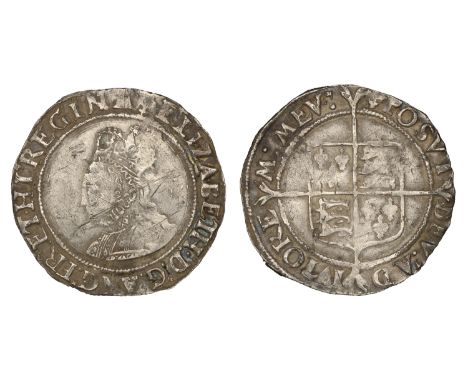 Elizabeth I (1558-1603), Second issue, Shilling, mm. cross-crosslet, bust 3C, 2.62g/5h (N 1985; S 2555). Light marks on obver