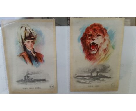 SINCLAIR R., Battleships & Crests, complete, large silks, slight stain, G to VG, 4