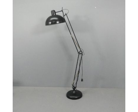 ONE WORLD - A contemporary floor-standing anglepoise lamp. Height as pictured 175cm.Will turn on, but item is not PAT tested.