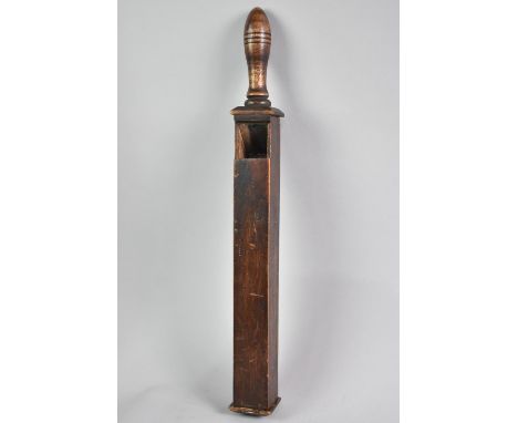 A WWI Trench Art Wooden Trench Periscope with Turned Handle, 39cms Long Overall