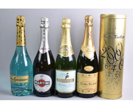 Four Bottles of Sparkling Wine to include Nicolas Feuillatte Champagne in 2000 Presentation Tube