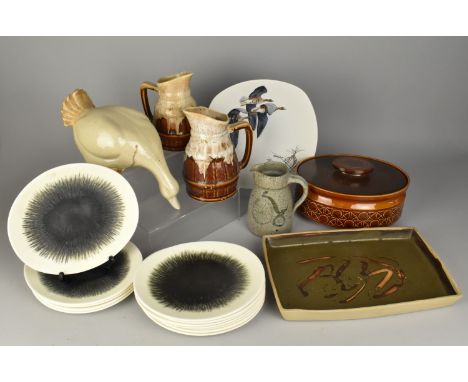A Collection of Various Mid Century Ceramics to Comprise Midwinter Peter Scott "Wild Geese" Plate, Set of French Salins Eclip