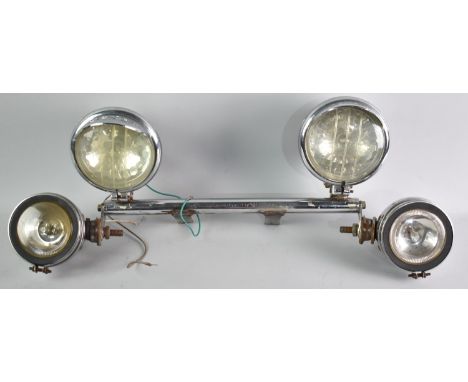 A Vintage Scooter Spotlight Set, Reputedly Taken from a Lambretta, 60cms Wide