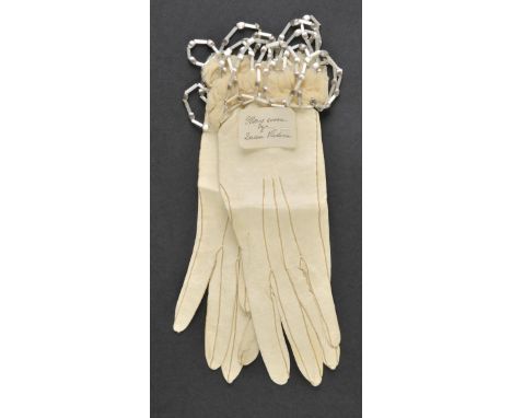 *Victoria (Queen of Great Britain & Ireland, 1819-1901). A pair of gloves worn by Queen Victoria, cream kid leather gloves, t