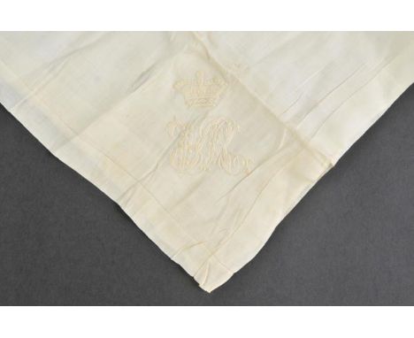 *Victoria (Queen of Great Britain & Ireland, 1819-1901). Large handkerchief belonging to Queen Victoria, fine lawn handkerchi