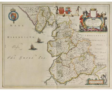 Lancashire. Blaeu (Johannes), Lancastria Palatinatus Anglis Lancaster et Lancas Shire, published Amsterdam, circa 1645, engra