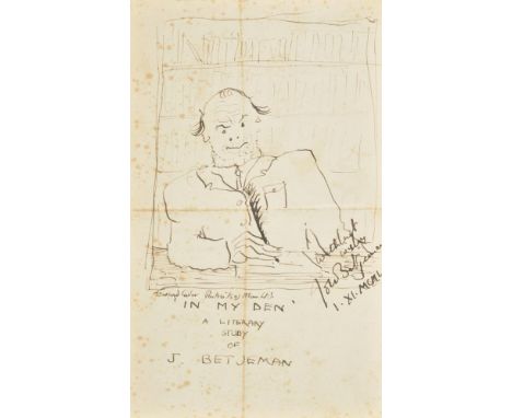 *Betjeman (John, 1906-1984). A small archive of letters, Christmas cards, a drawing, and newspaper cuttings by or relating to