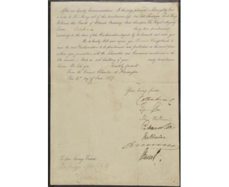 *Victoria (Queen of Great Britain & Ireland, 1819-1901). Queen Victoria's Proclamation, 20 June 1837,  a printed document com