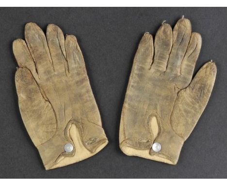 *Edward VII (King of Great Britain & Ireland, 1841-1910). A pair of leather children's gloves worn by the Prince of Wales, la