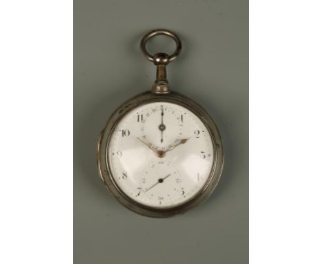 A GEORGE III GENTLEMAN'S SILVER PAIR CASED POCKET WATCH, hallmarked 1808, the white enamel dial with Arabic numerals, gilt ha