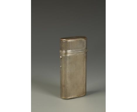 A GEORGE III ETUI CASE of shaped rectangular form with an engine-turned finish, monogrammed, by Thomas Phipps, Edward Robinso