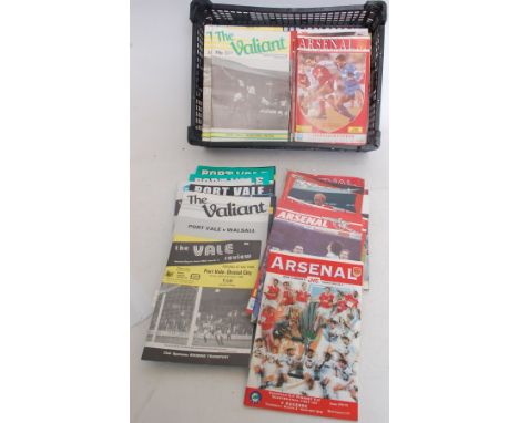 FOOTBALL; Collection of 90x football programmes; Arsenal & Portvale
