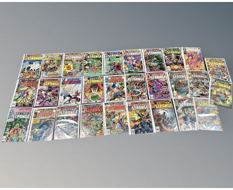 52 vintage Marvel comics including Dr. Strange and The Defenders.