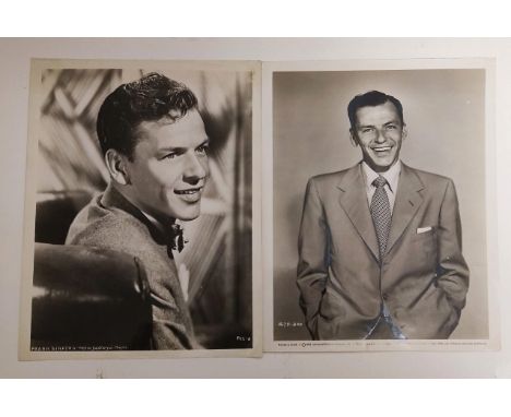 Vintage Frank Sinatra photos with press stamps on verso, and vintage lobby cards of the 1932 film "Hell Divers" later printin