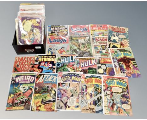 A box containing 20th and 21st century comics including Marvel Collector's Item Classics, Archie, Laugh, Marvel Tales, Star T