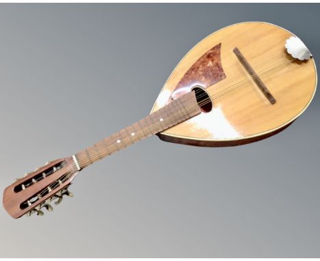 A vintage Czechoslovakian 10 string mandolin.