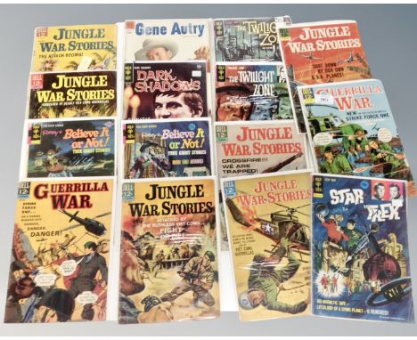 43 vintage Dell and Gold Key comics including war, Star Trek, horror etc.