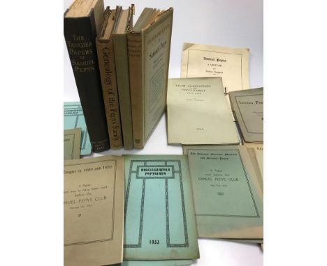 CHAPPELL (Edwin) Samuel Pepys Club lecture pamphlets, correspondence etc. c.1930s; and Bell's edition of Samuel Pepys' Diary 