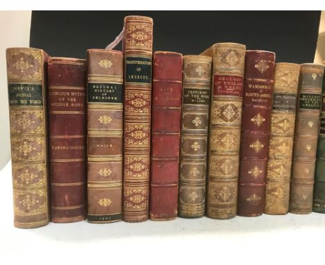 Bindings. DARWIN (Francis) Charles Darwin his life.., London: Murray 1892, 8vo, portrait, rubbed binding; DUNCAN (P M) The Tr