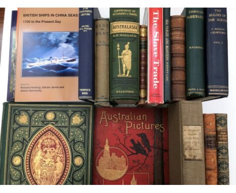 History, military, maritime and travel. WALLACE (A R) Australasia, 3rd edition London 1883, thick 8vo, folding maps, cloth gi