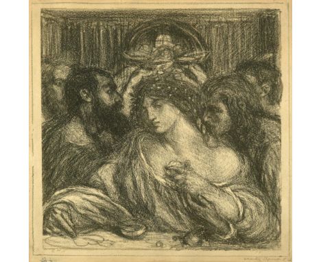 Charles Shannon (1863-1937) In the House of Delia, lithograph, 1895, signed in pencil below, depicting Shannon and Ricketts e