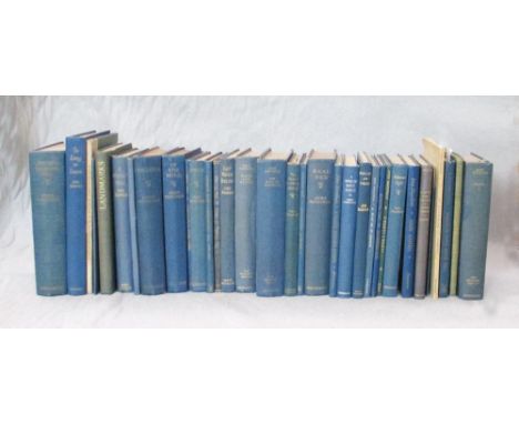 MASEFIELD (John) Collection of 32 signed and inscribed works to Amy or Julia Dunlop, mainly in uniform blue cloth bindings, i