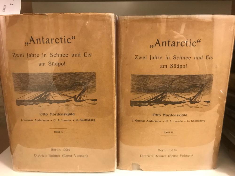 Nordenskjold O Antarctic 2 Vol Berlin 1904 8vo First German Edition Chipped Dust Wrappers In Cheffins Fine Art