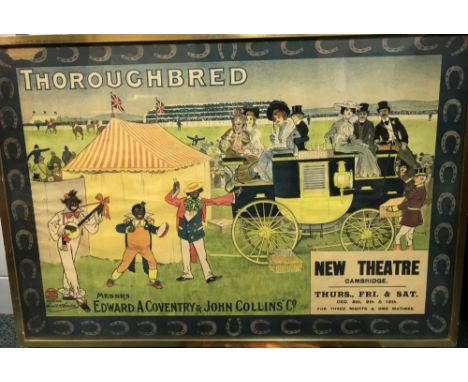An Edwardian Cambridge theatre decorative poster, 'Thoroughbred', colour lithograph by Alick Ritchie, 49 x 73cm  