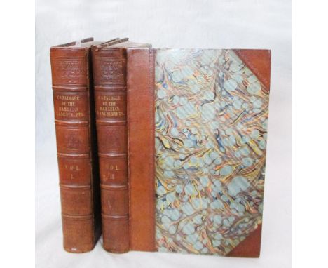 A Catalogue of the Harleian Collection of Manuscripts, 2 vols., 1759, folio, portrait frontispieces, half calf over marbled b