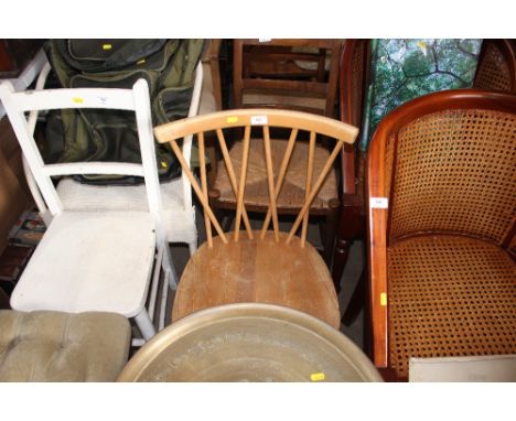 A light Ercol stick back chair