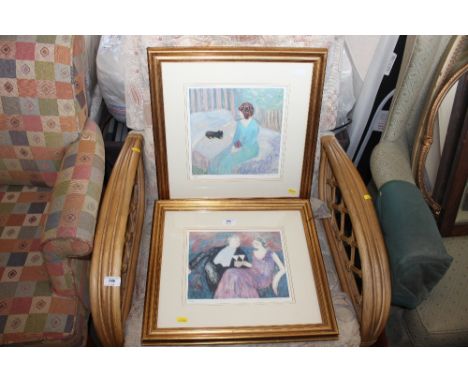 Two pencil signed portrait prints 